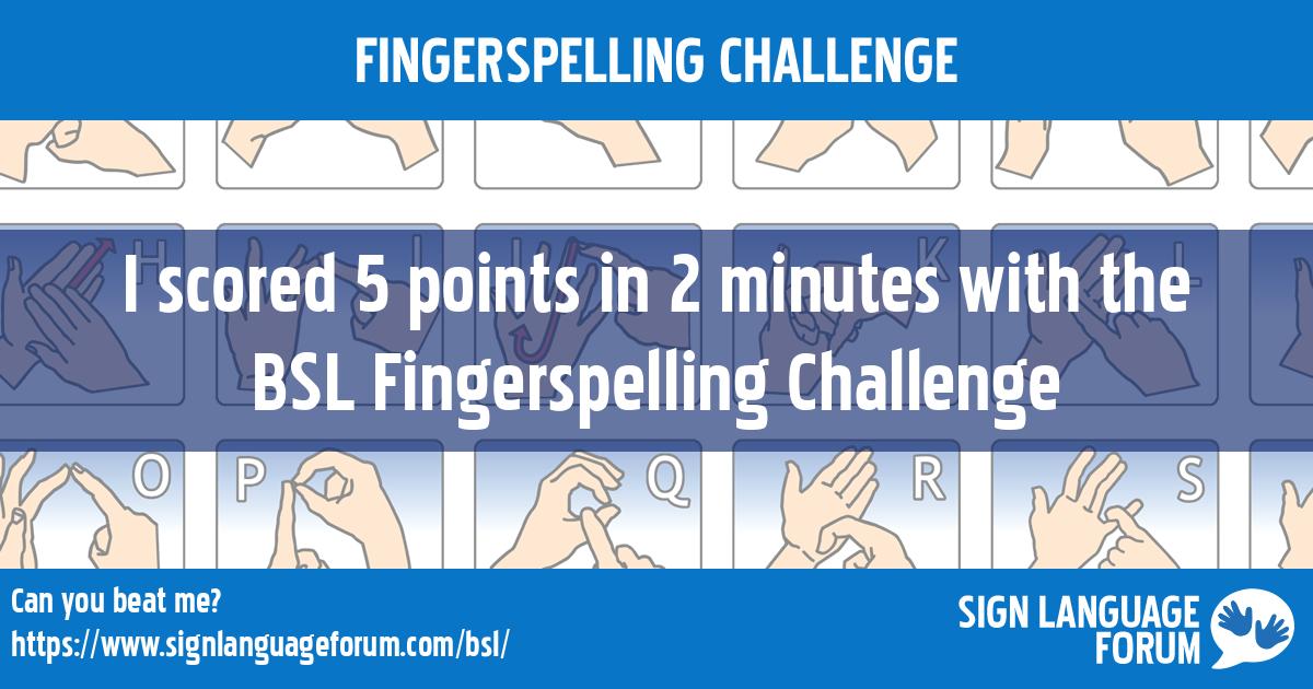 BSL Fingerspelling Challenge